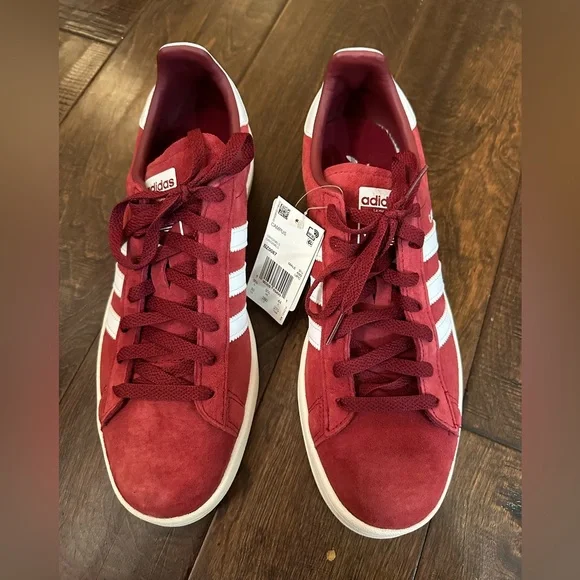 adidas Originals Campus 2 Collegiate Burgundy/White Id9842 - Size 10 Men